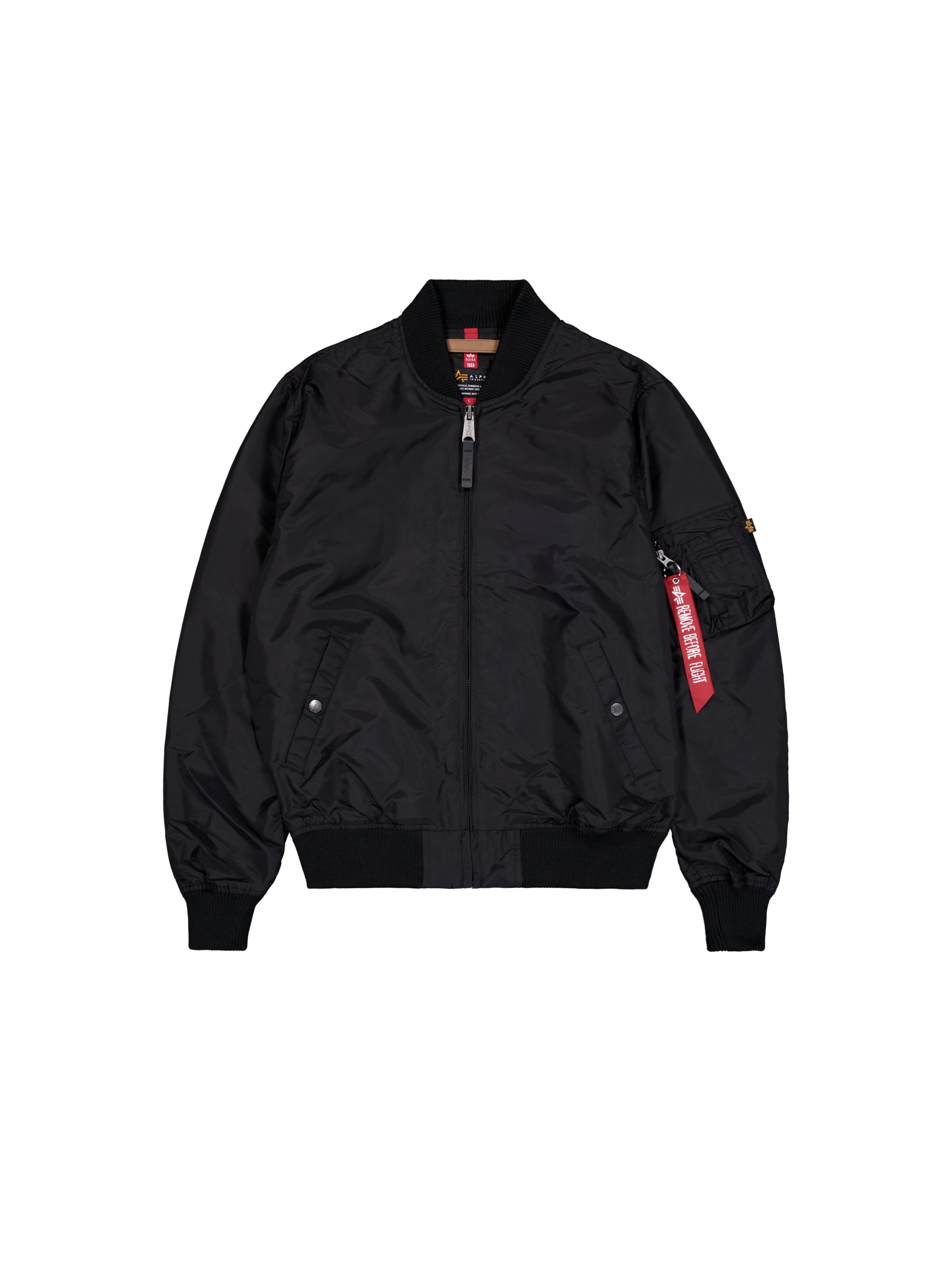 ALPHA INDUSTRIES Between-Season Jacket 'MA-1 TT' in Black: front