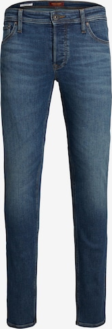 Coupe slim Jean 'GLENN' JACK & JONES en bleu : devant