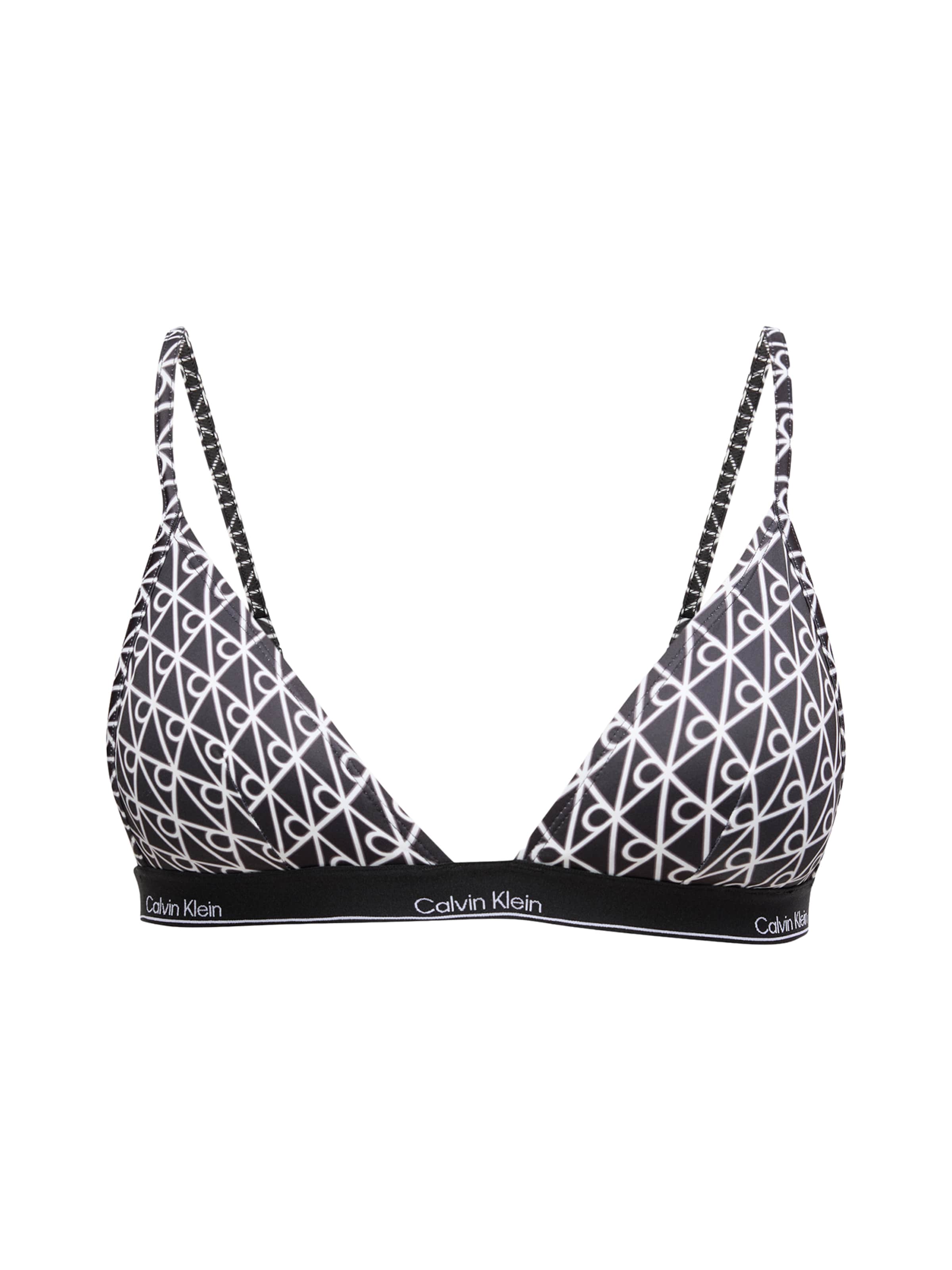 Calvin Klein Swimwear Bikinitop in schwarz / weiß, Produktansicht