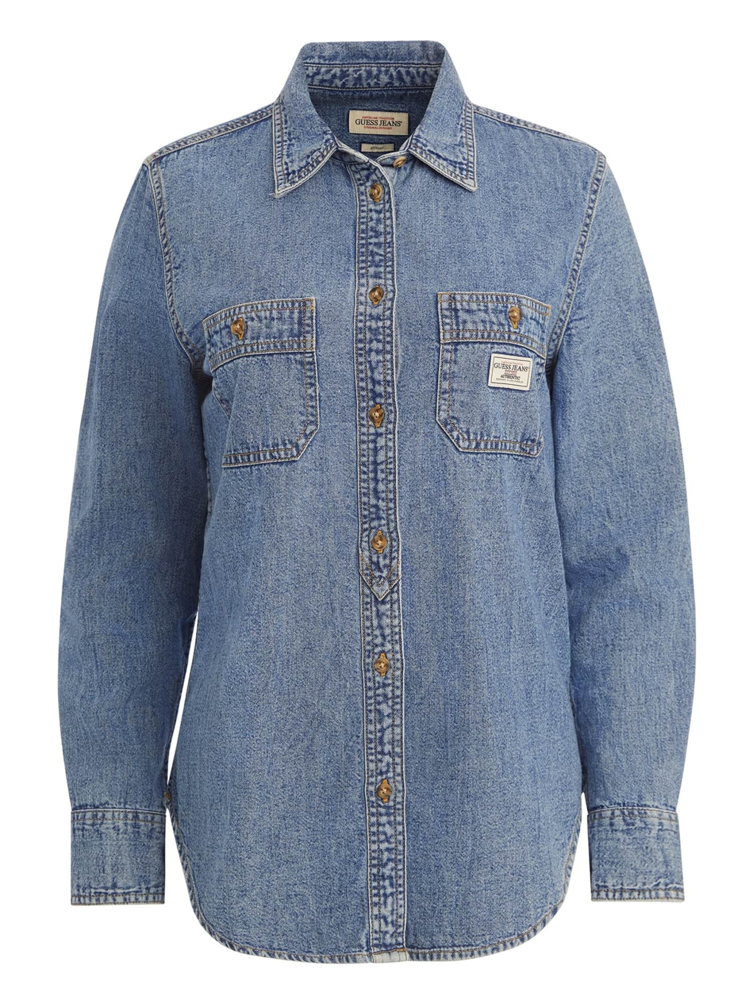 GUESS JEANS Blouse in Blue: front