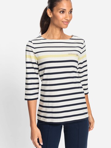 Olsen T-Shirt mit U-Boot-Ausschnitt in Blau