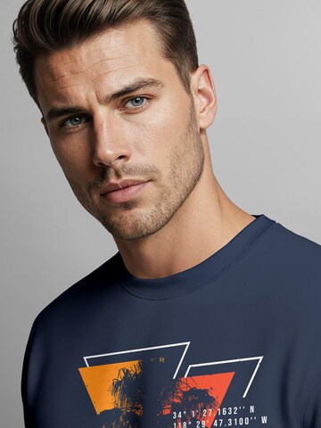 Neverless Sweatshirt 'California geometric' in Blue