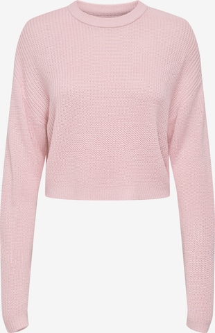Pull-over 'ONLMALAVI' ONLY en rose : devant
