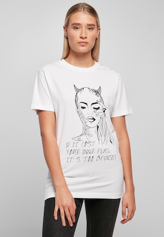 Mister Tee Shirt 'Inner Peace' in White: front