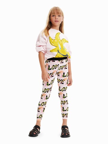 Desigual Skinny Leggingsit 'Garden' värissä vaaleanpunainen