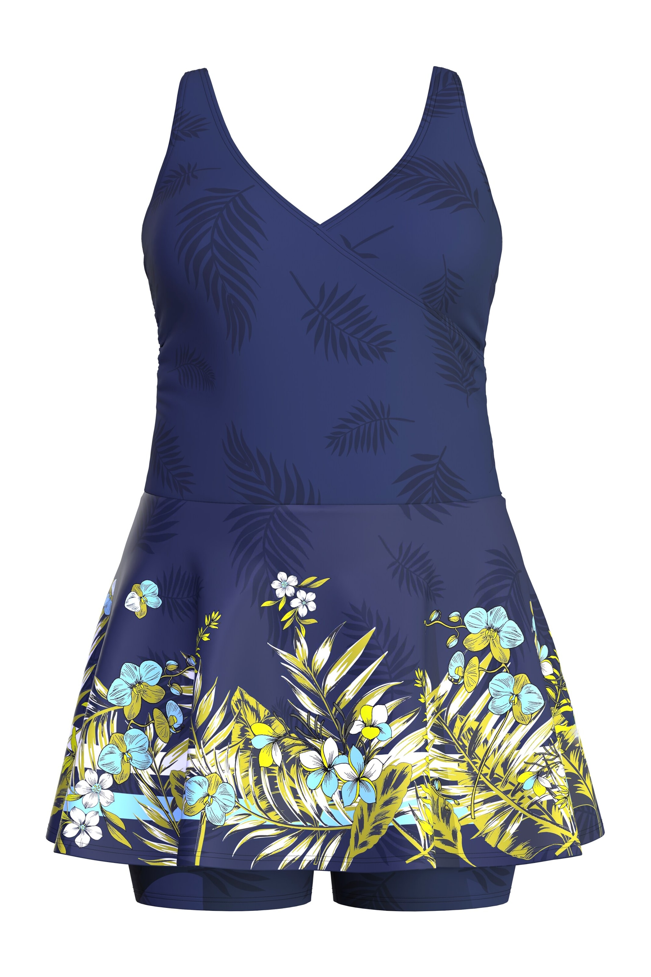 Ulla Popken Badeanzug in Blau: Vorderseite