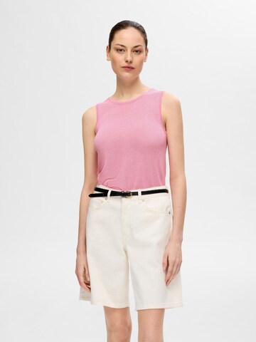 SELECTED FEMME Knitted top 'Moon' in Pink: front