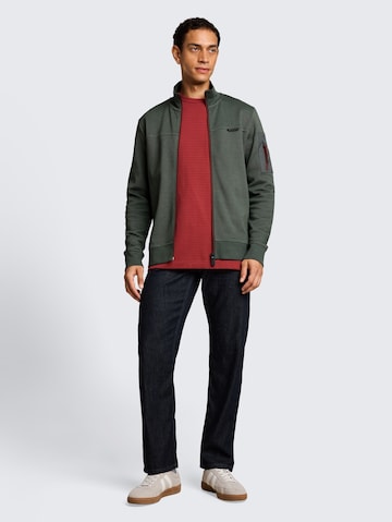 TOM TAILOR Zip-Up Hoodie in Green