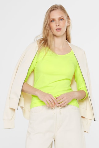 SENSES.THE LABEL Basic Shirt mit 3/4-Arm in Grün