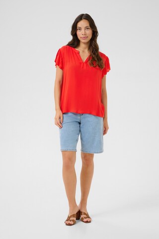 Cream Blouse 'Allie' in Rood
