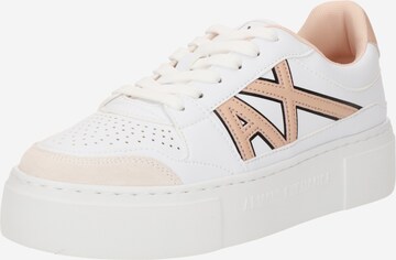 Sneaker low de la ARMANI EXCHANGE pe alb: față