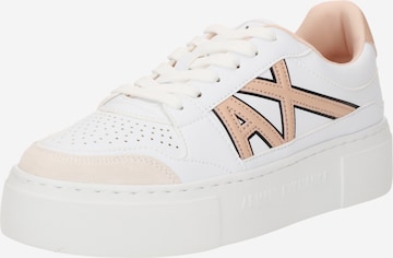 ARMANI EXCHANGE Låg sneaker i vit: framsida