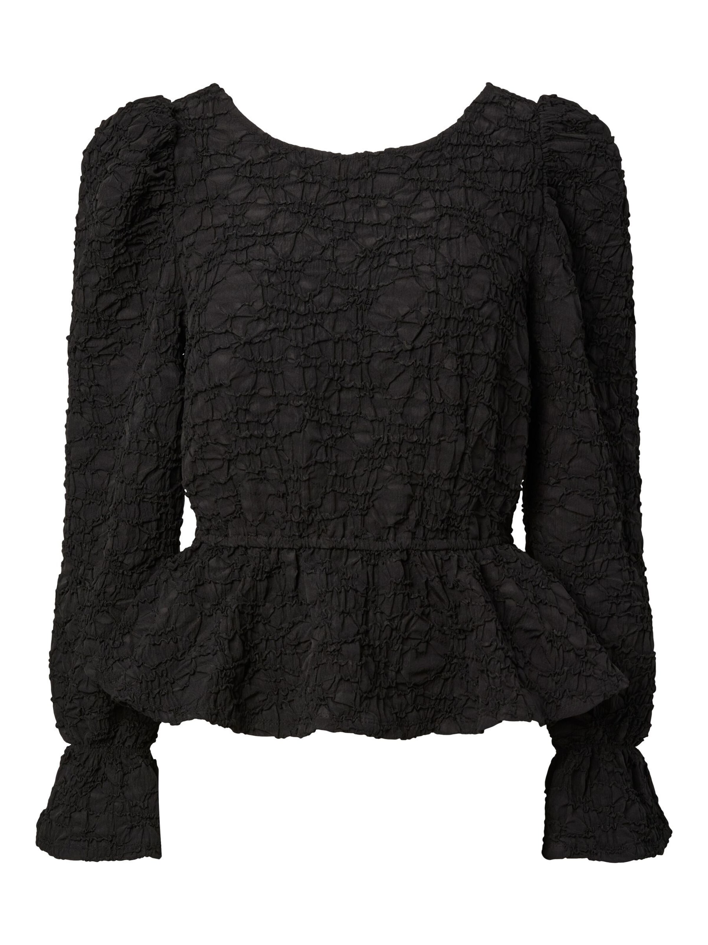 PIECES Bluse 'PCMOLLY' i sort: forside