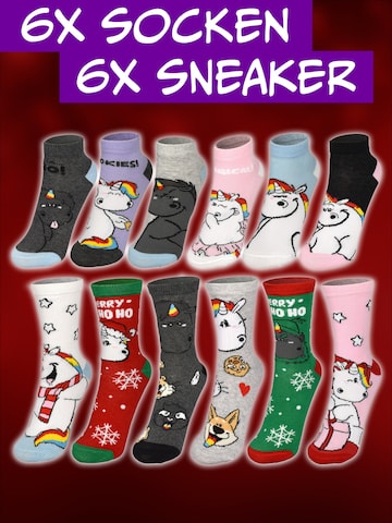 pummel & friends Socken 'Adventskalender Pummeleinhorn mit 12 Paar'‌‌‌‌‌ in Mischfarben