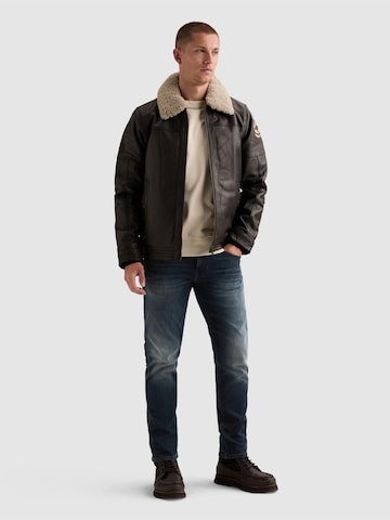 PME Legend - Chaqueta de entretiempo 'Auckland Fur leather jacket' en marrón