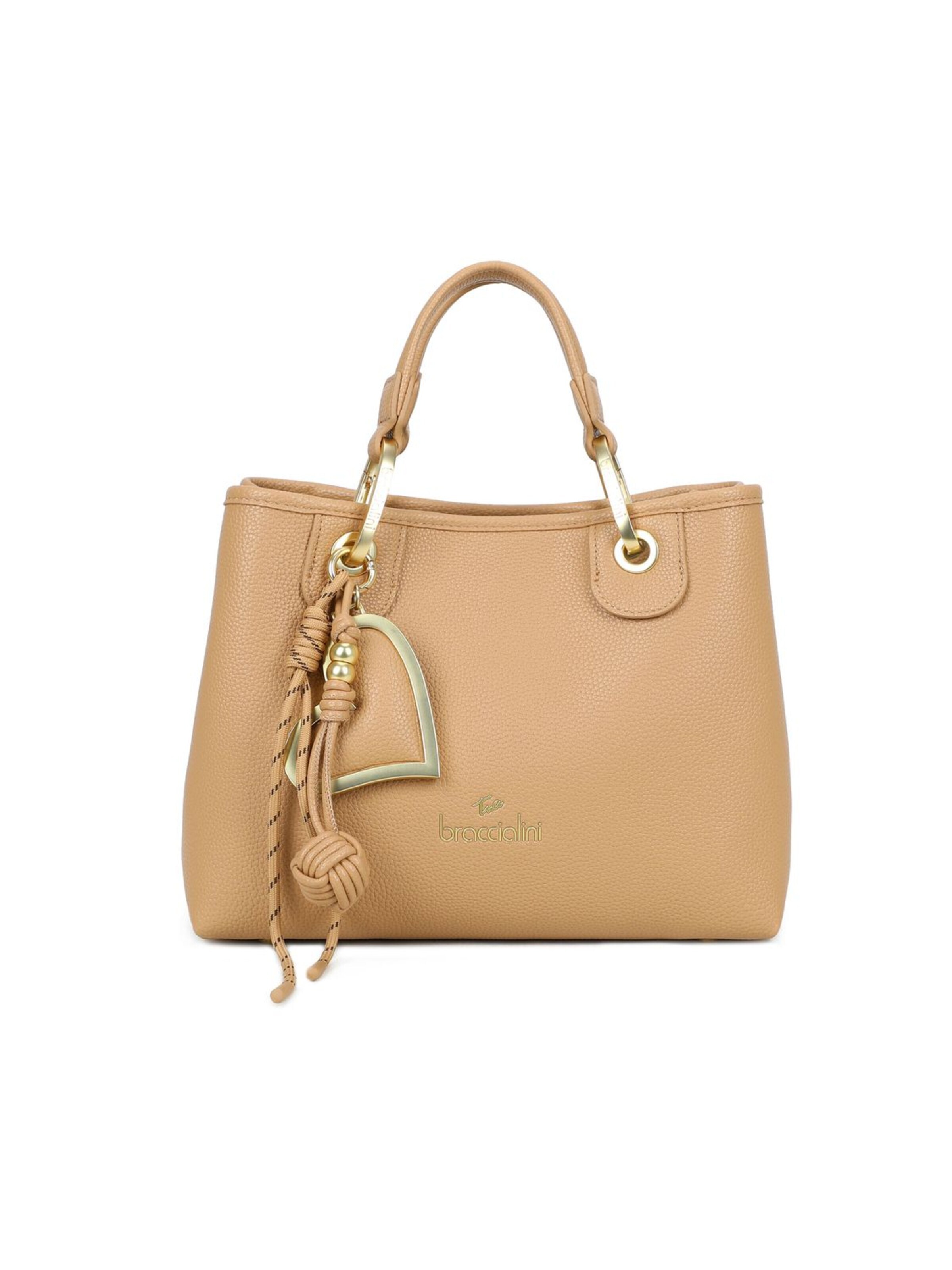 Borsa a mano 'Beth' di Braccialini in beige: frontale