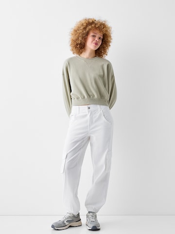 Loosefit Pantaloni cargo di Bershka in bianco