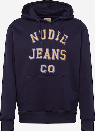 Nudie Jeans Co Sweatshirt 'Franke' i blå / marinblå / ljusorange, Produktvy