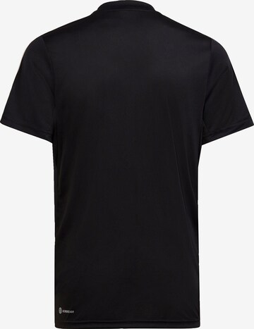 ADIDAS SPORTSWEAR Performance Shirt 'Train Essentials Aeroready 3-Stripes -Fit' in Black