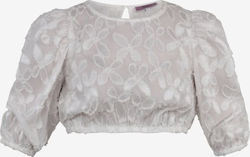 Bluză tradițională (Oktoberfest) 'Karlstein' de la MARJO pe alb: față