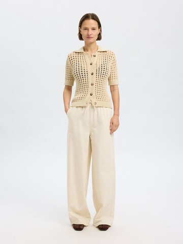 SELECTED Gebreid vest in Beige
