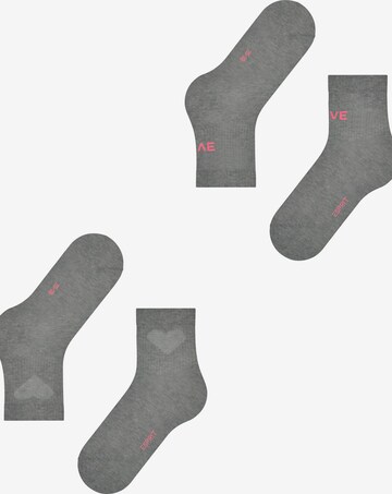 ESPRIT Socks 'Heart & Love 2-Pack' in Grey: front