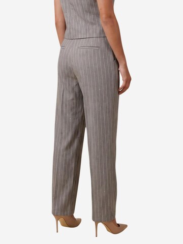 I AM Wide leg Pantalon 'Pantaloni Poliestere Gessati 95108' in Beige