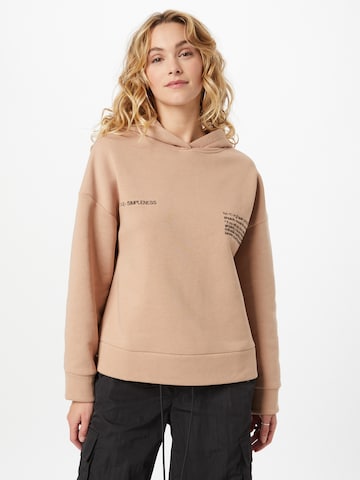 Cartoon Sweatshirt in Beige: front