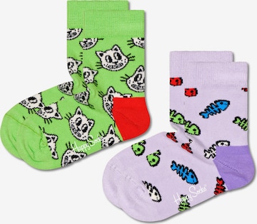 Happy Socks Sokken in Groen: voorkant