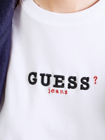 GUESS JEANS Majica | bela barva