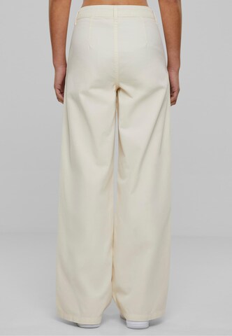 Urban Classics Wide leg Pleat-Front Pants in Beige