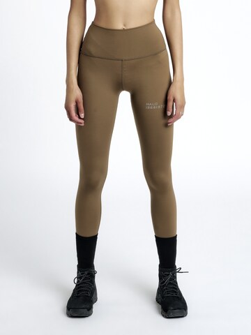 HALO Skinny Workout Pants in Brown: front