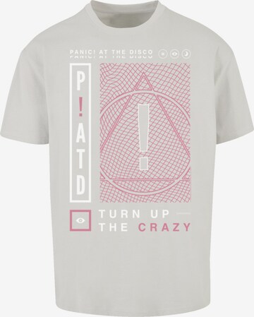F4NT4STIC Shirt 'Panic At The Disco Turn Up The Crazy' in Grey: front