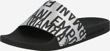 Emporio Armani - Sapato aberto em prata: frente