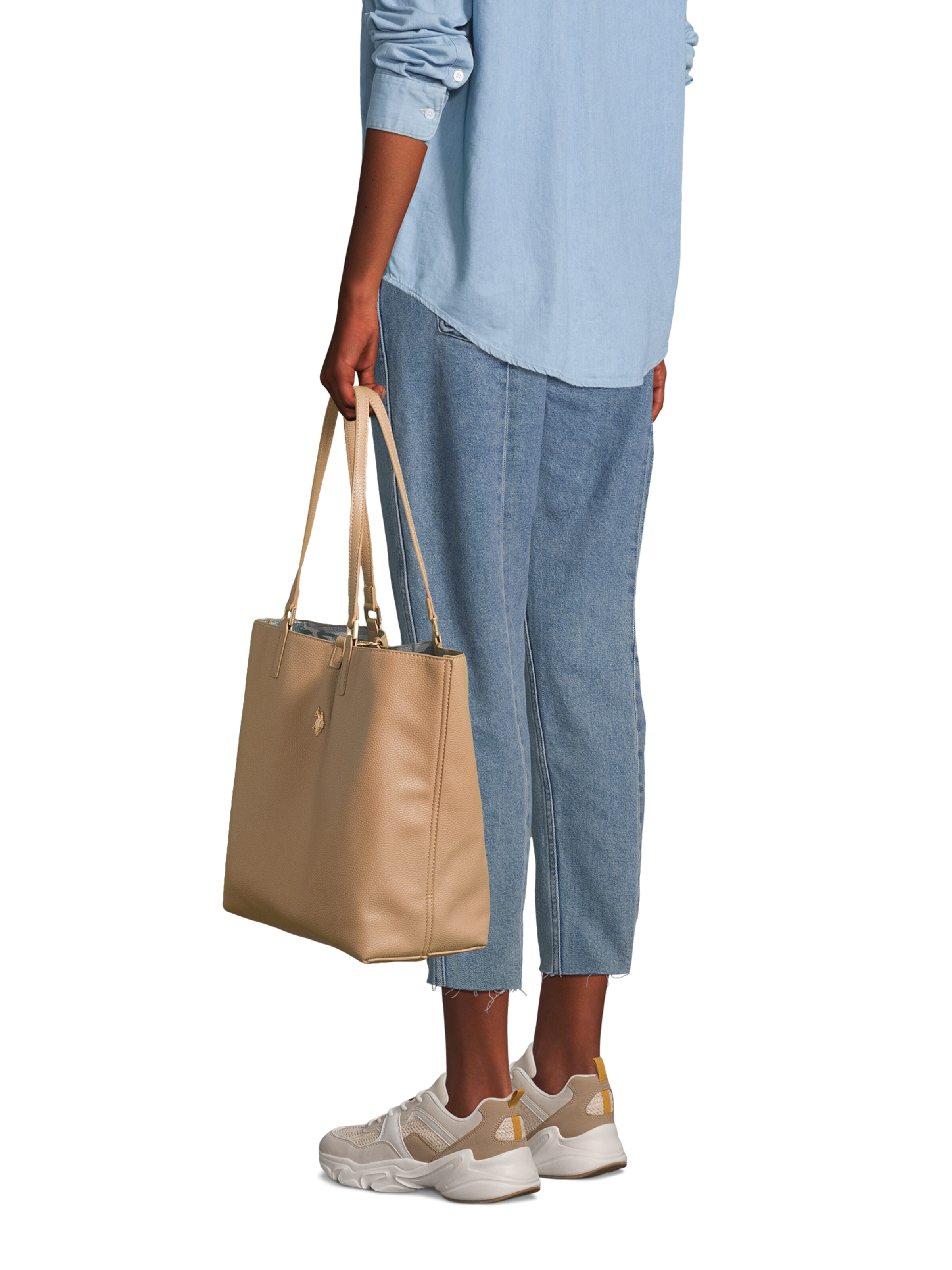 Shopper 'Rogersville' di U.S. POLO ASSN. in beige: frontale