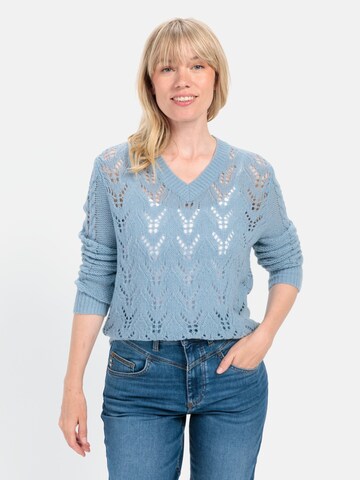 CAMEL ACTIVE Pullover mit V-Ausschnitt in Blau: Vorderseite