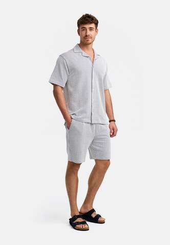 INDICODE JEANS Pyjama kort 'Lino' in Blauw