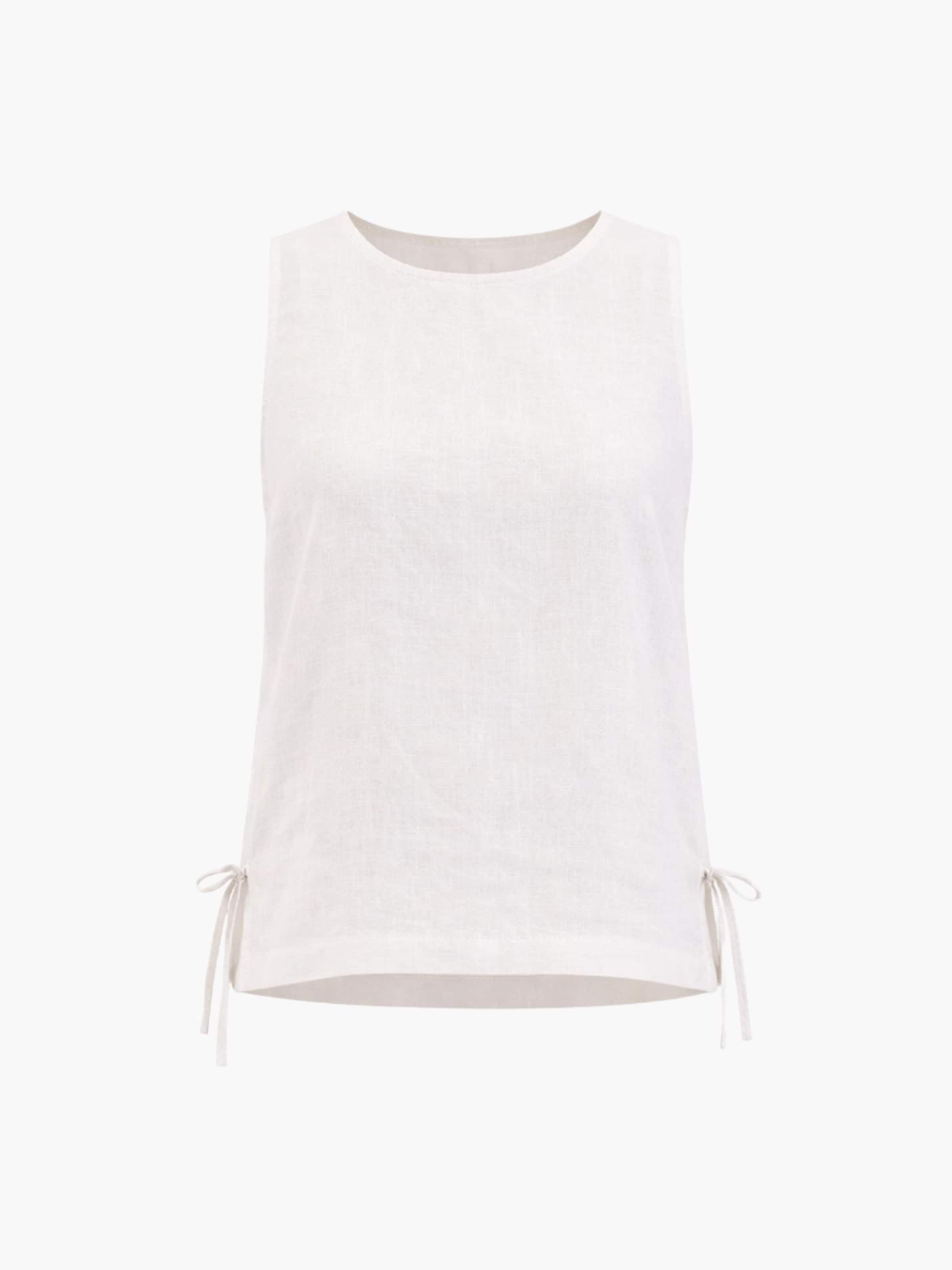 AmourLinen - Top 'Rosie' en blanco: frente