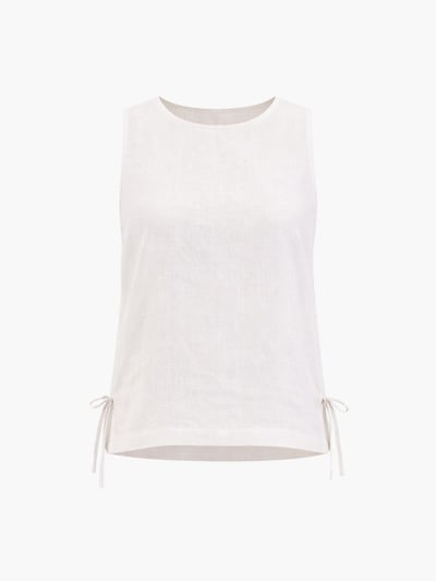 AmourLinen Top 'Rosie' in de kleur Offwhite, Productweergave