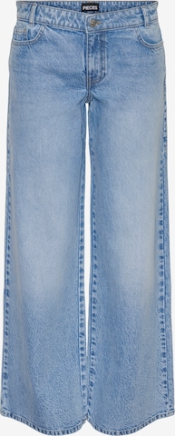PIECES Широкий Джинсы 'SELMA' в Синий: спереди