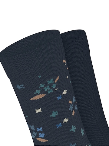 ESPRIT Socks 'Flower Rib 2-Pack' in Blue