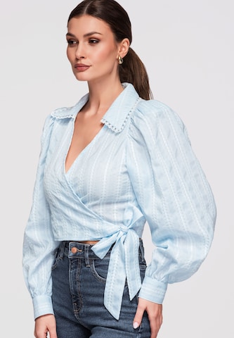 Ombre Blouse in Blue: front