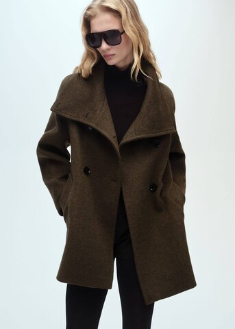 MANGO Between-Seasons Coat 'Maia' in Green: front