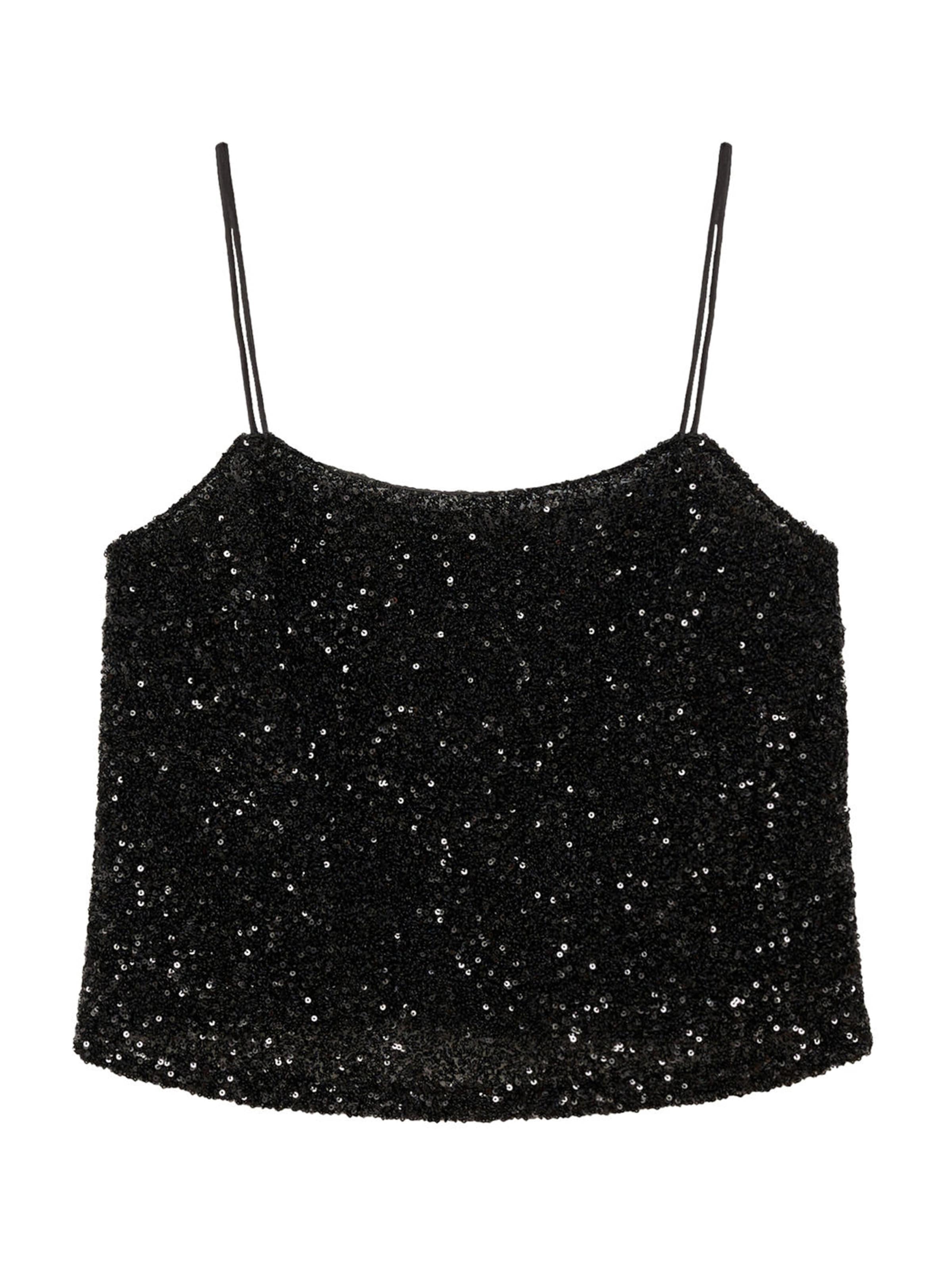 MANGO Top 'XLENJU' w kolorze czarny: przód