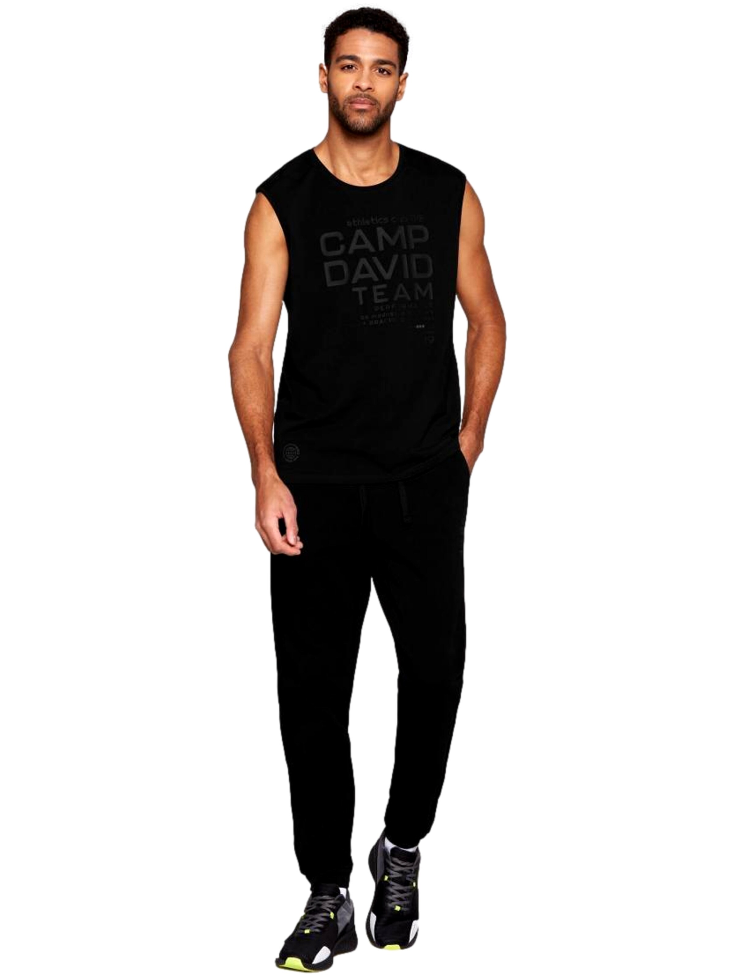 CAMP DAVID Tričko - Čierna