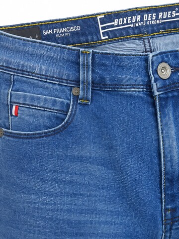 Boxeur des Rues - regular Vaquero 'Herren Jeansshorts Boxeur des Rues San Francisco, Slim Fit, Klassisches Blau, Tricolore-Etikett' en azul