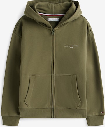 TOMMY HILFIGER Кофта на молнии в Зеленый: спереди