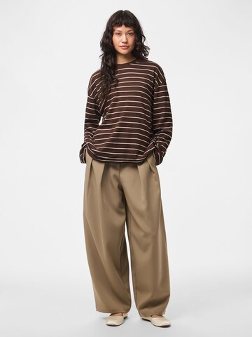 PIECES Shirt 'PCSadie' in Braun
