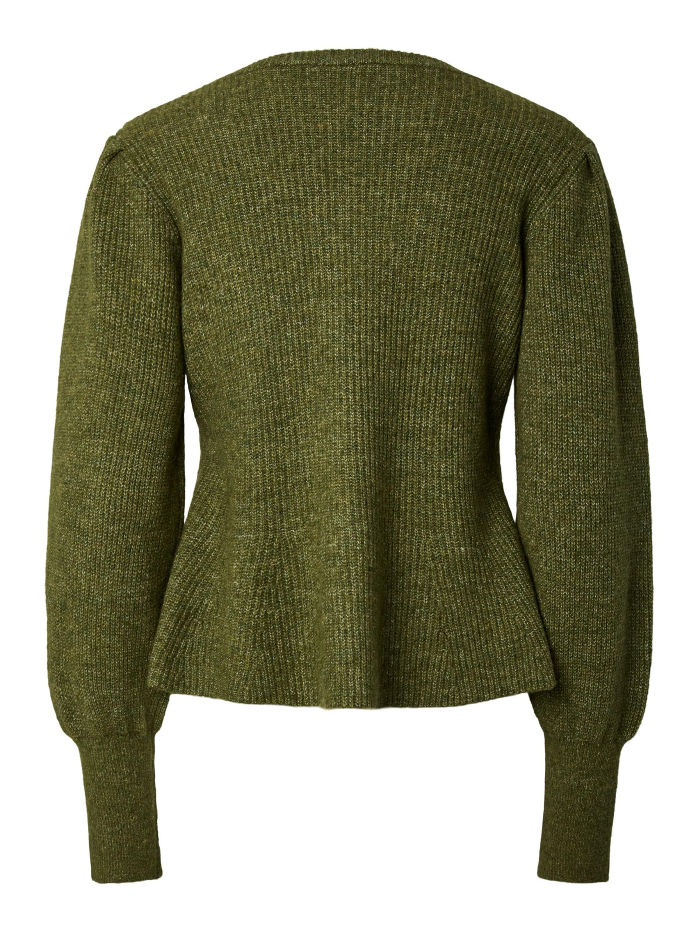 PIECES Gebreid vest 'PCAnnie' in Groen