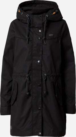 Parka mi-saison 'Canny' Ragwear en noir : devant